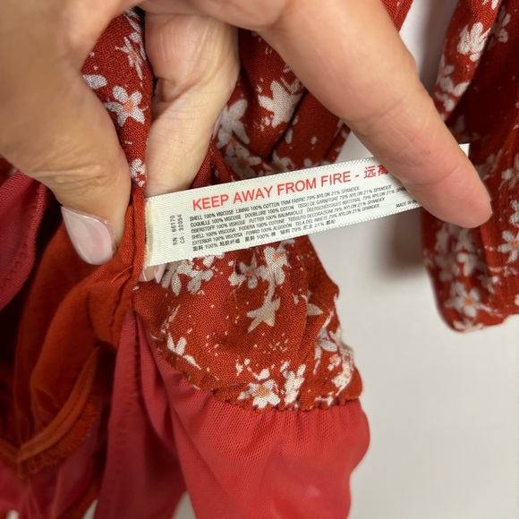 Free People Dessa Bodysuit in Rust Combo - Picture 9 of 12